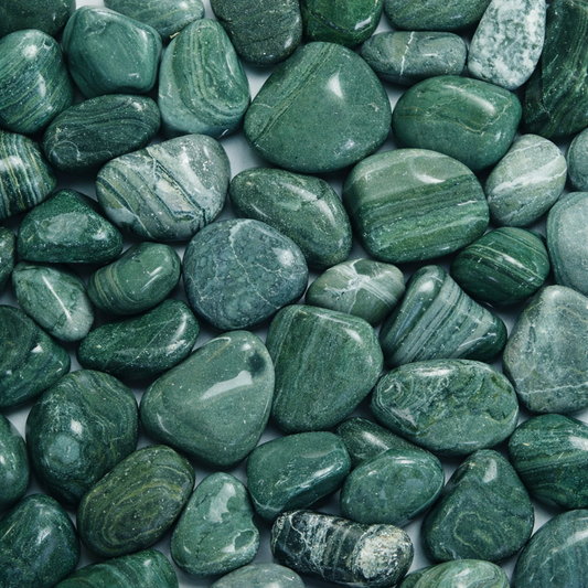Dark Green Marble Pebbles