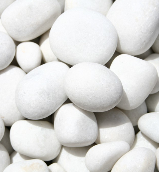 Close-up of white pebbles